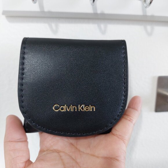 Calvin Klein Clip On Bag Coin Purse Keyring Keychain Charm Mini Wallet 2 Colors - Picture 3 of 11